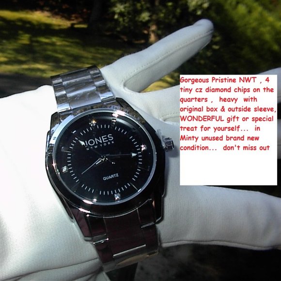 STUNNINGNew Jones new york mens WATCH Alexander W/TAGS Box, Sleeve